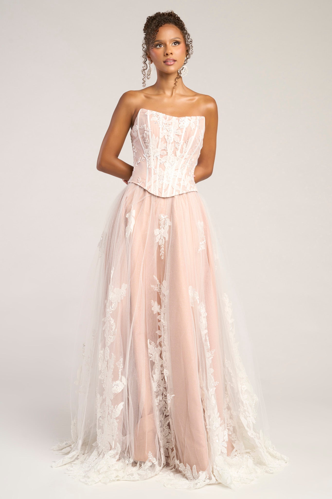 Portia and Scarlett Two Piece A-line Lace Prom Dress PS26061