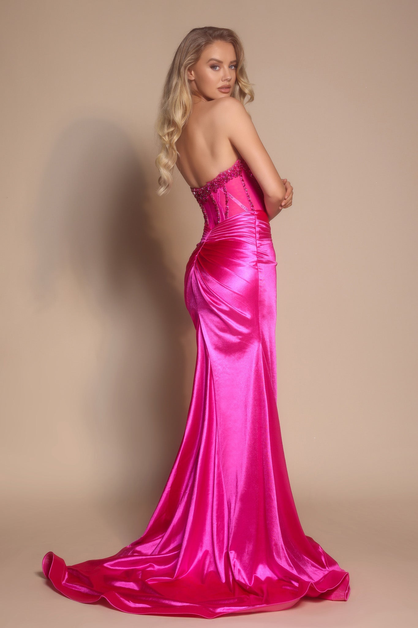 Portia and Scarlett Strapless Corset Prom Dress PS26073
