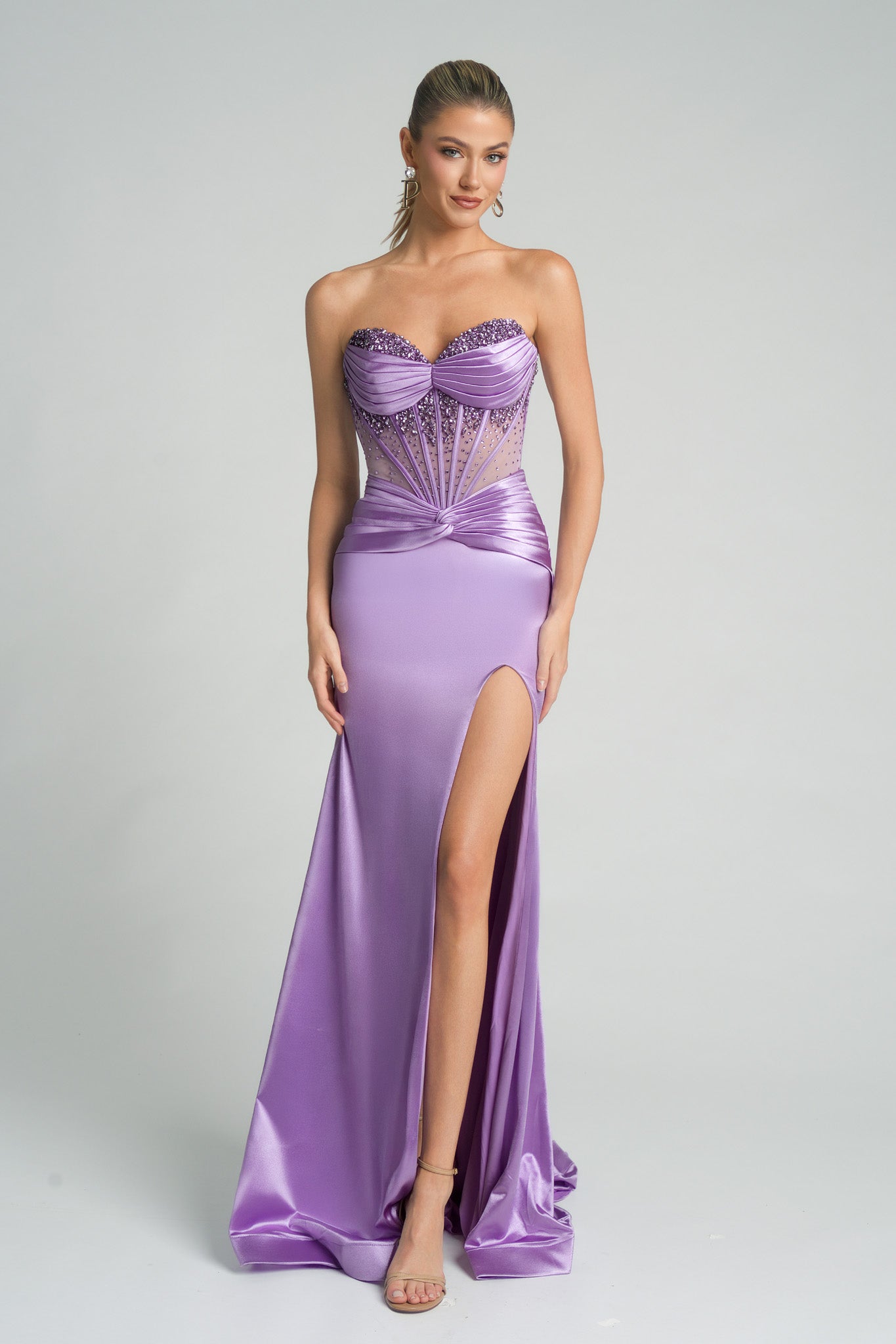 Portia and Scarlett Strapless Corset Prom Dress PS26085