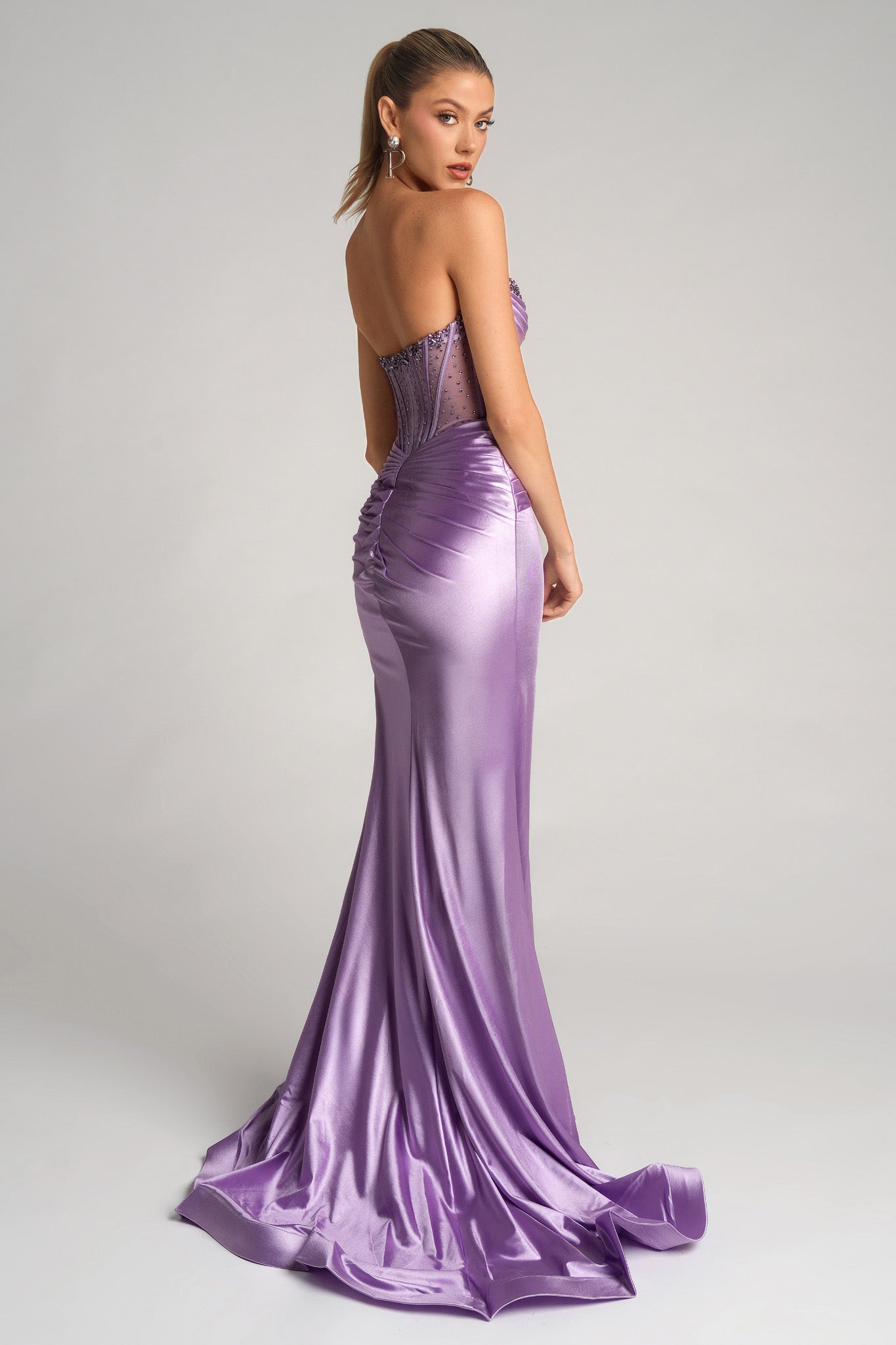 Portia and Scarlett Strapless Corset Prom Dress PS26085