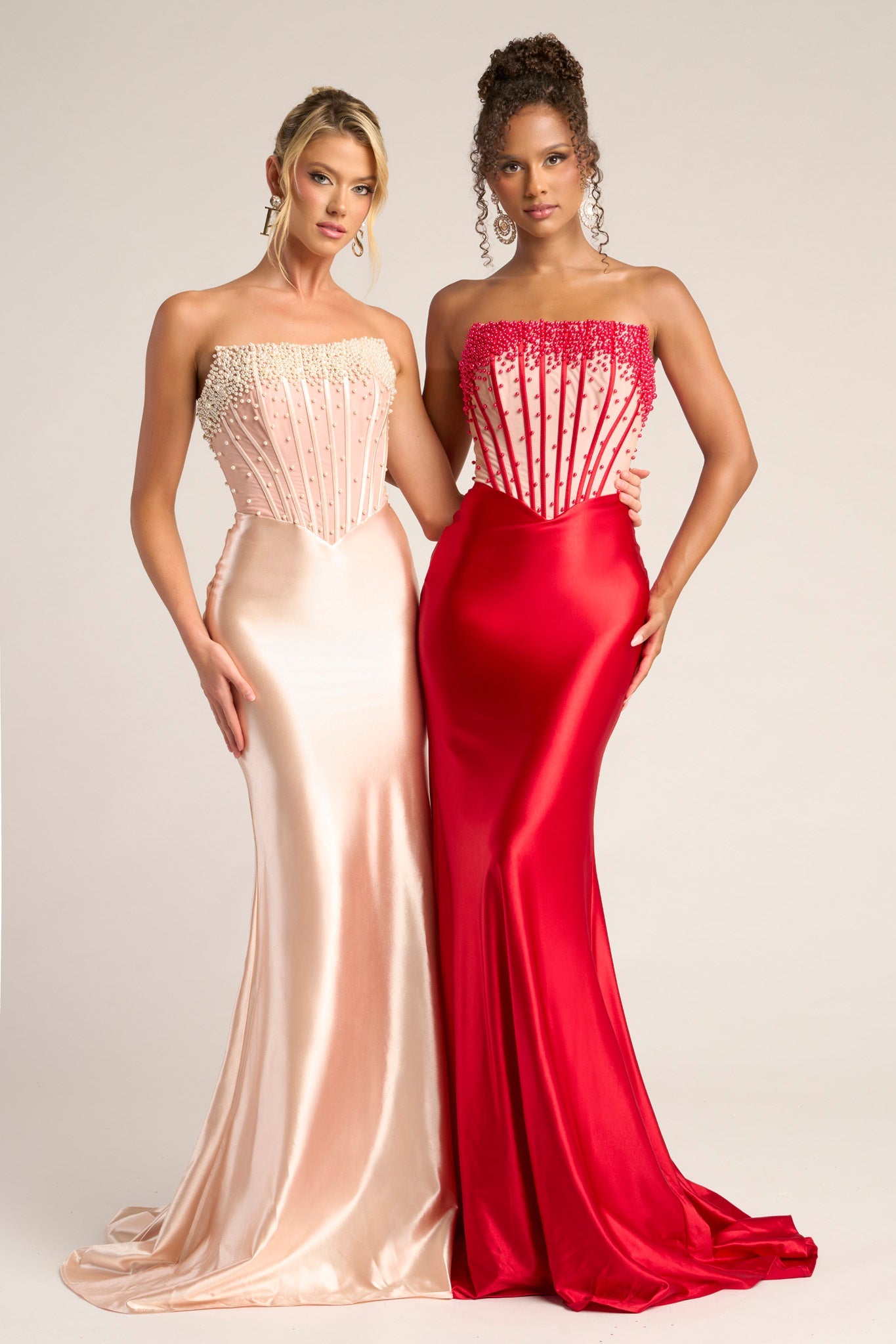 Portia and Scarlett Strapless Corset Prom Dress PS26094