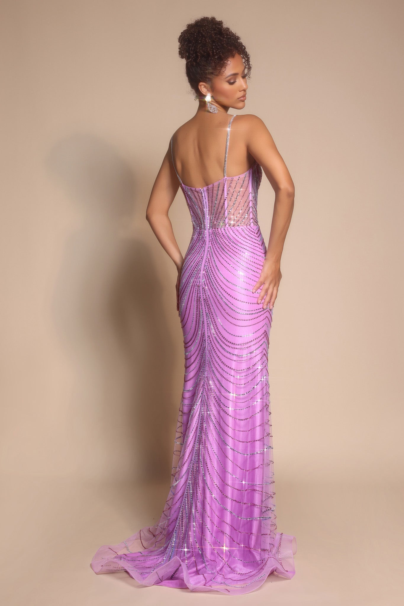 Portia and Scarlett Fitted Rhinestone Prom Dress PS26095
