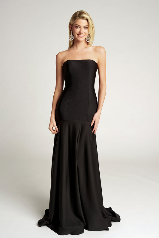 Portia and Scarlett Simple Strapless Mermaid Prom Dress PS26101
