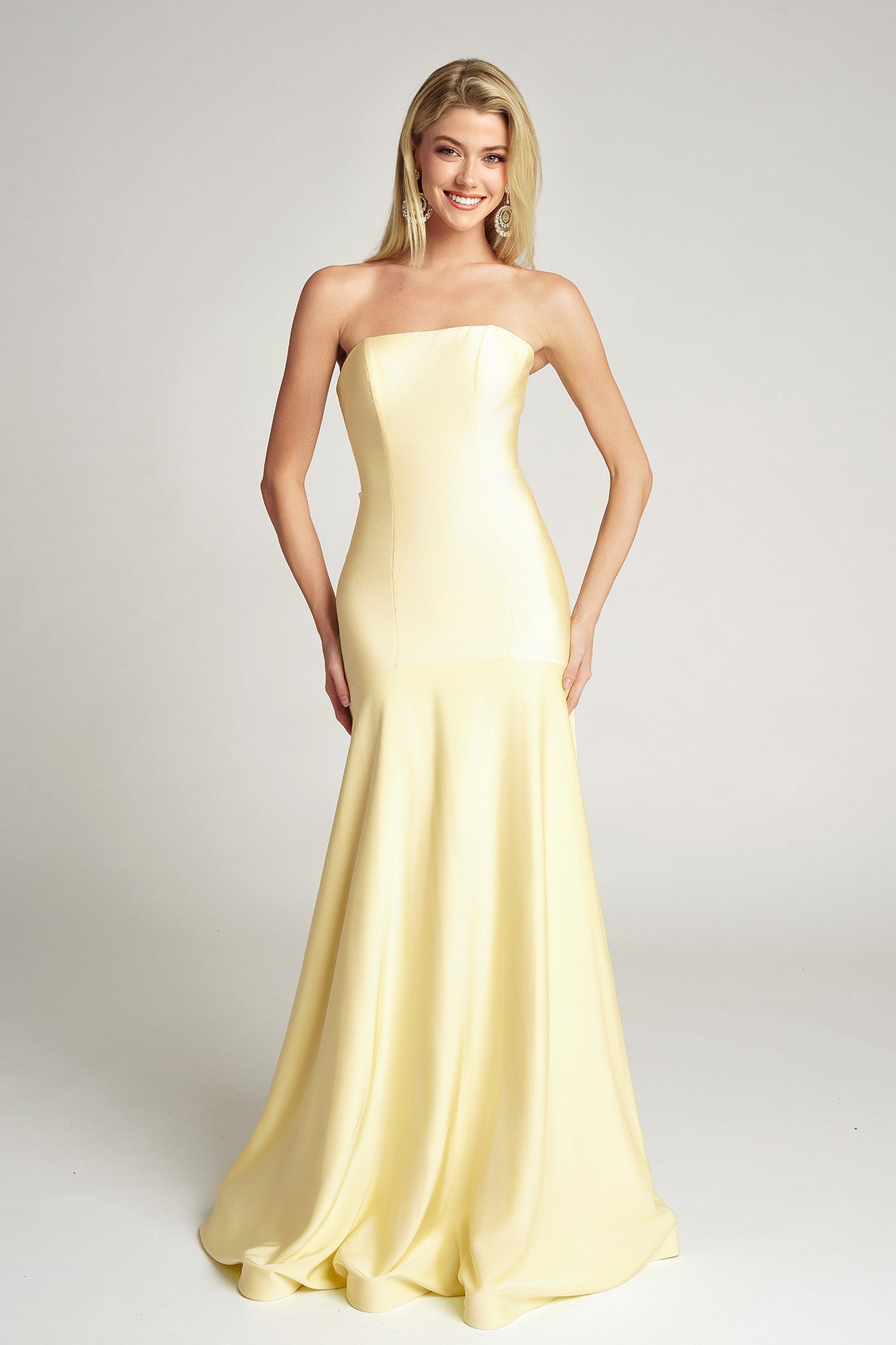 Portia and Scarlett Simple Strapless Mermaid Prom Dress PS26101