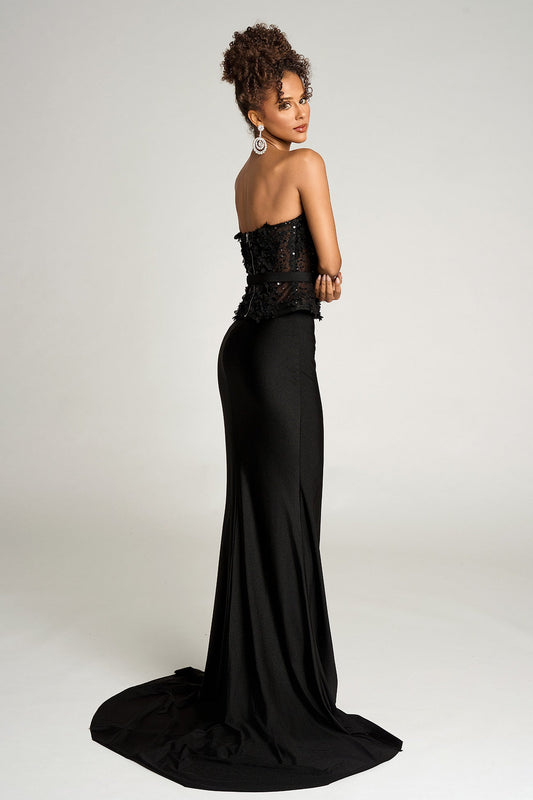 Portia and Scarlett Strapless Fitted Prom Dress PS26124