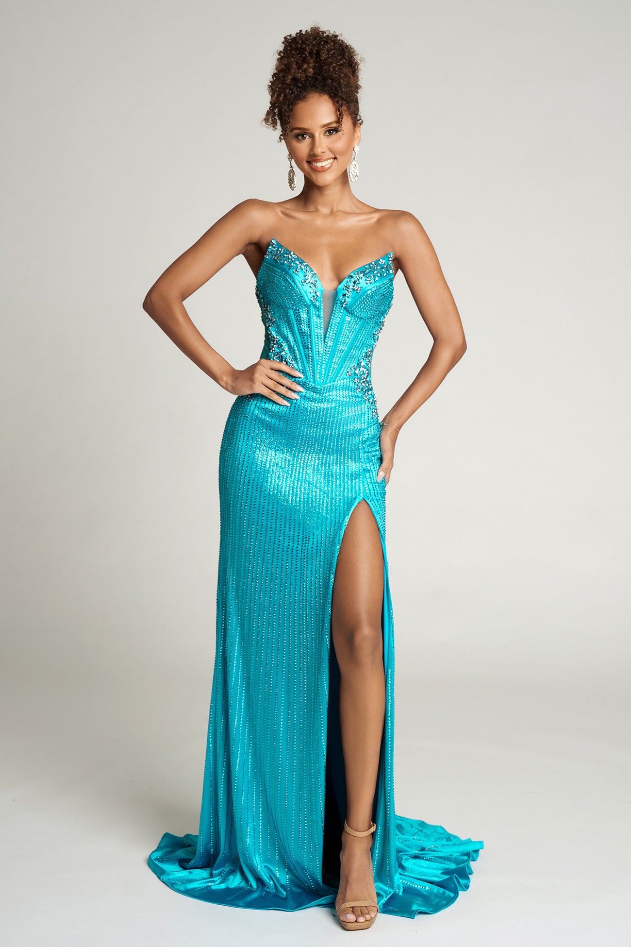 Portia and Scarlett Strapless Corset Prom Dress PS26147