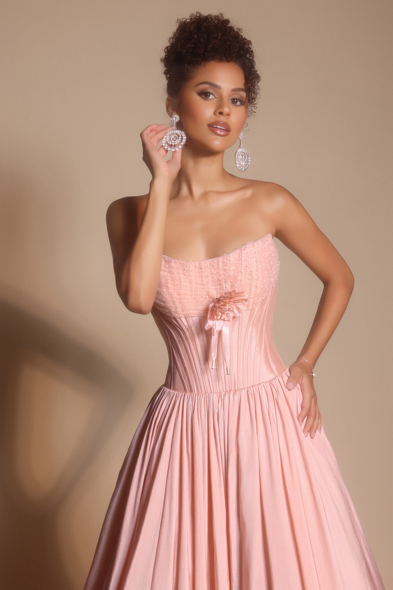 Portia and Scarlett Strapless Bow Prom Dress PS26148