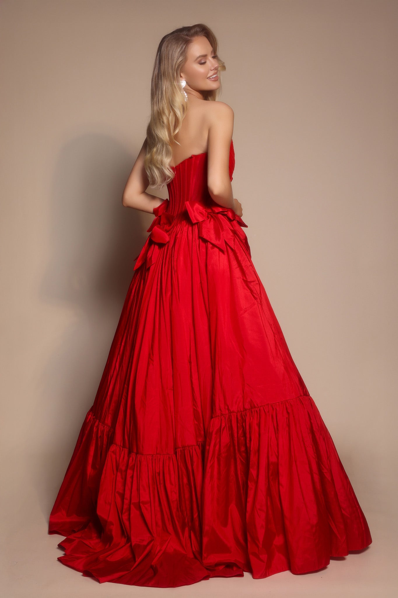 Portia and Scarlett Strapless Bow Prom Dress PS26148