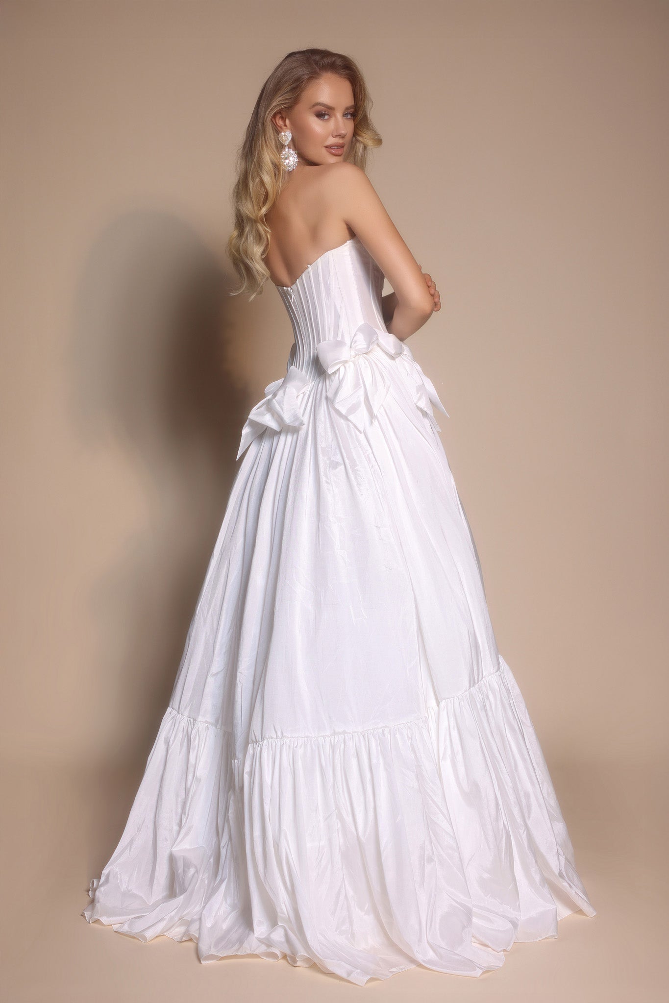 Portia and Scarlett Strapless Bow Prom Dress PS26148