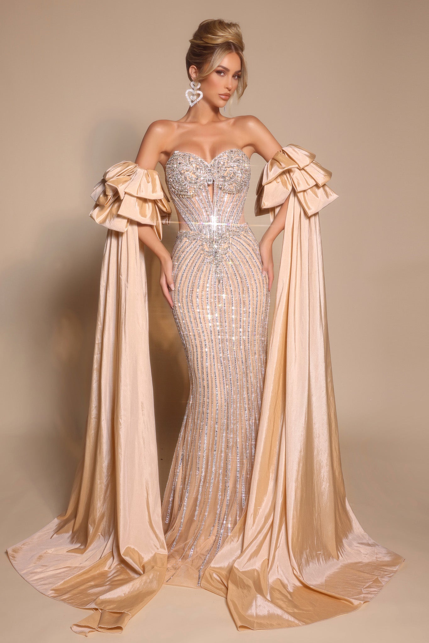 Portia and Scarlett Sparkly Strapless Prom Dress PS26195