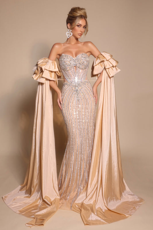 Portia and Scarlett Sparkly Strapless Prom Dress PS26195
