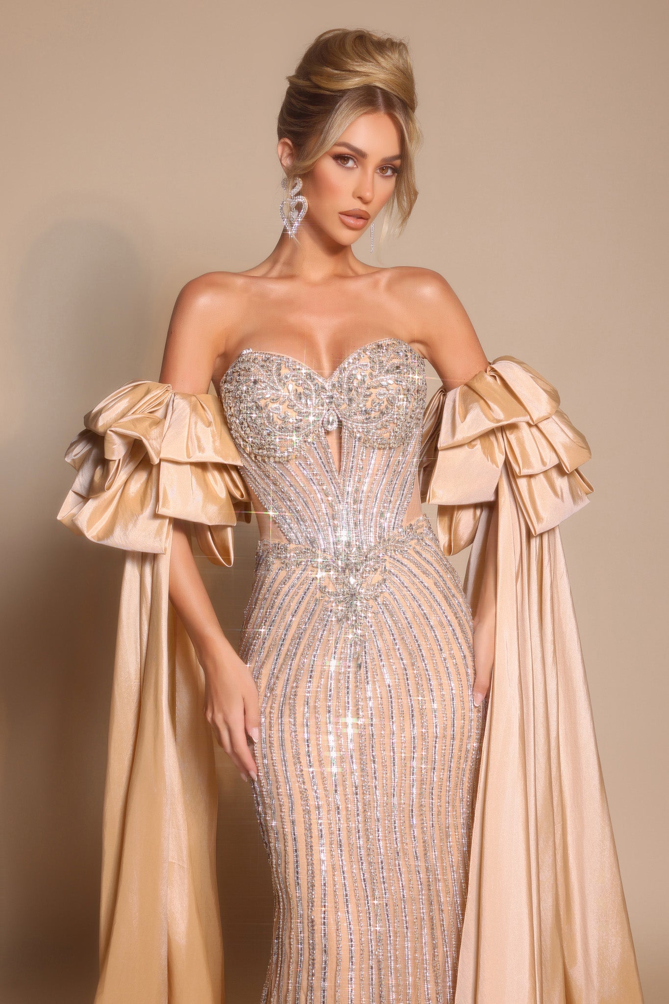 Portia and Scarlett Sparkly Strapless Prom Dress PS26195