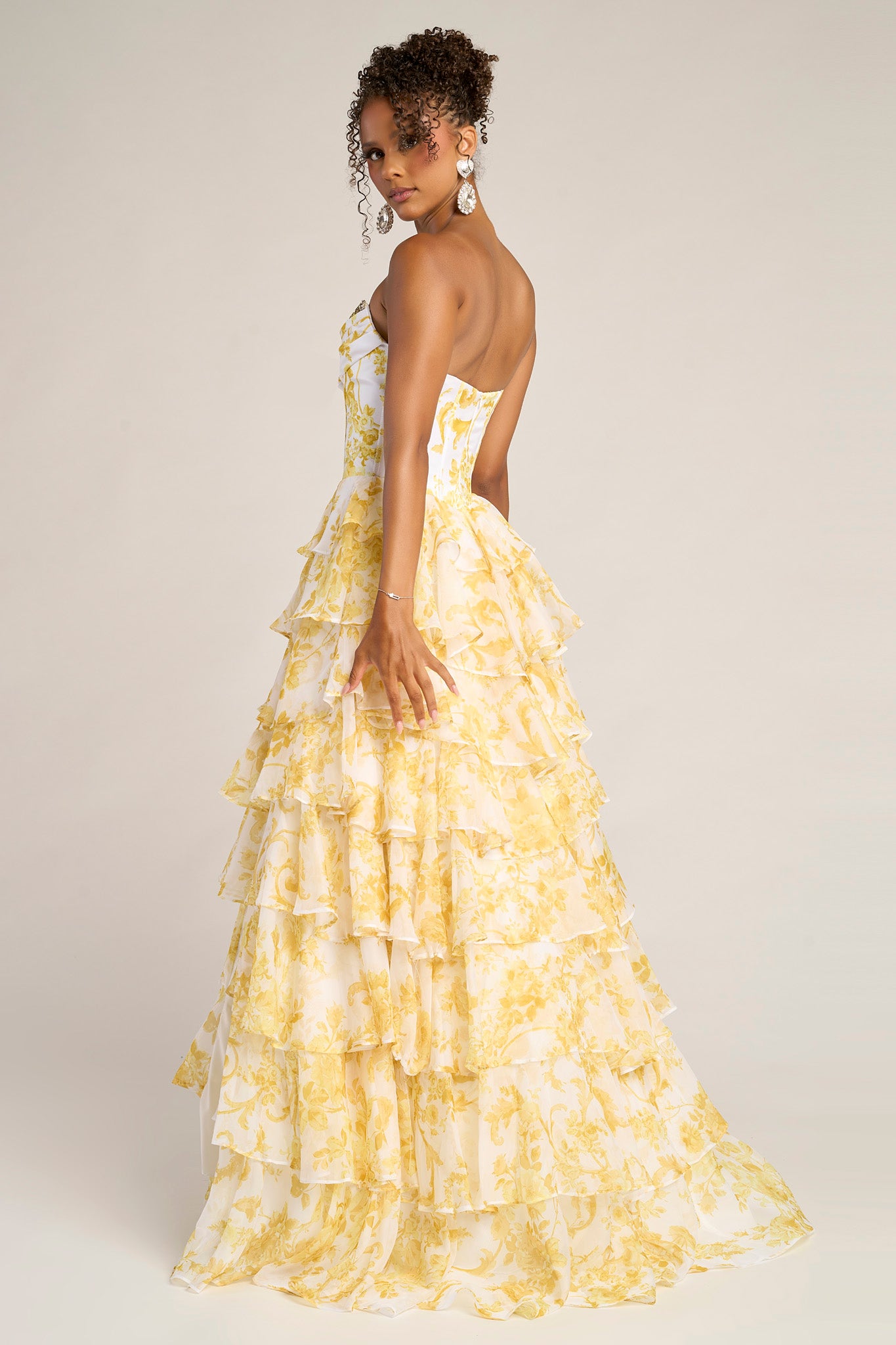 Portia and Scarlett Strapless Tiered Prom Dress PS26210