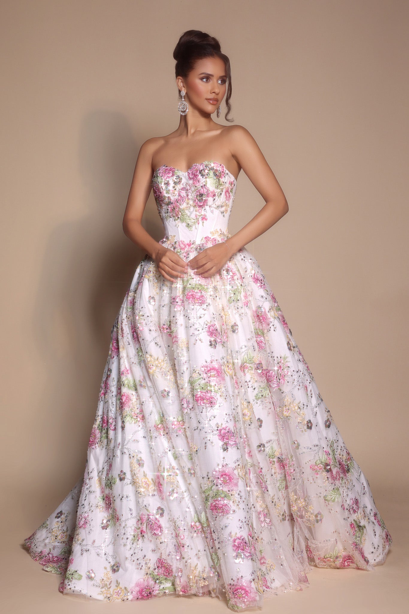 Portia and Scarlett Floral Ball Gown PS26215