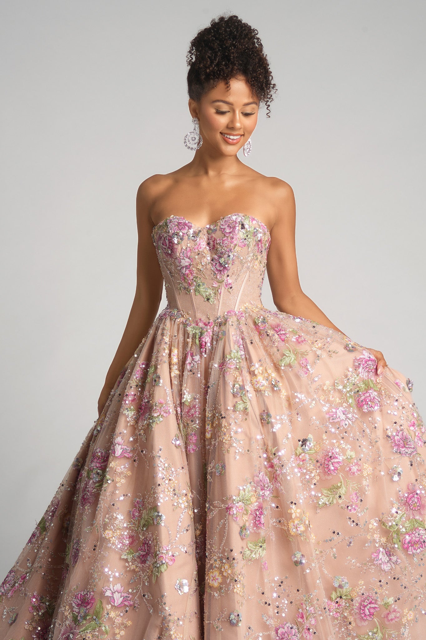 Portia and Scarlett Floral Ball Gown PS26215