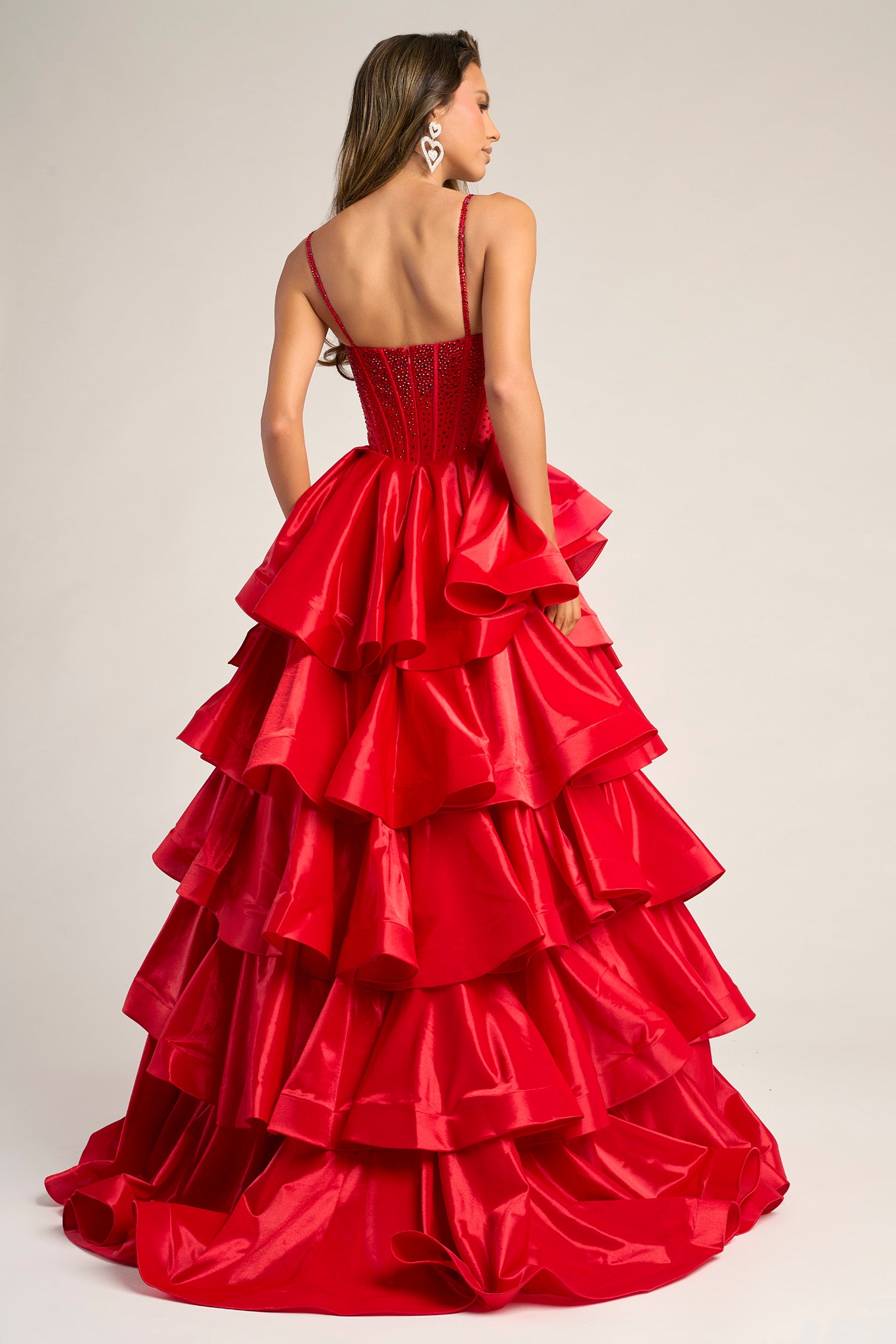 Portia and Scarlett Tiered Ball Gown Prom Dress PS26253