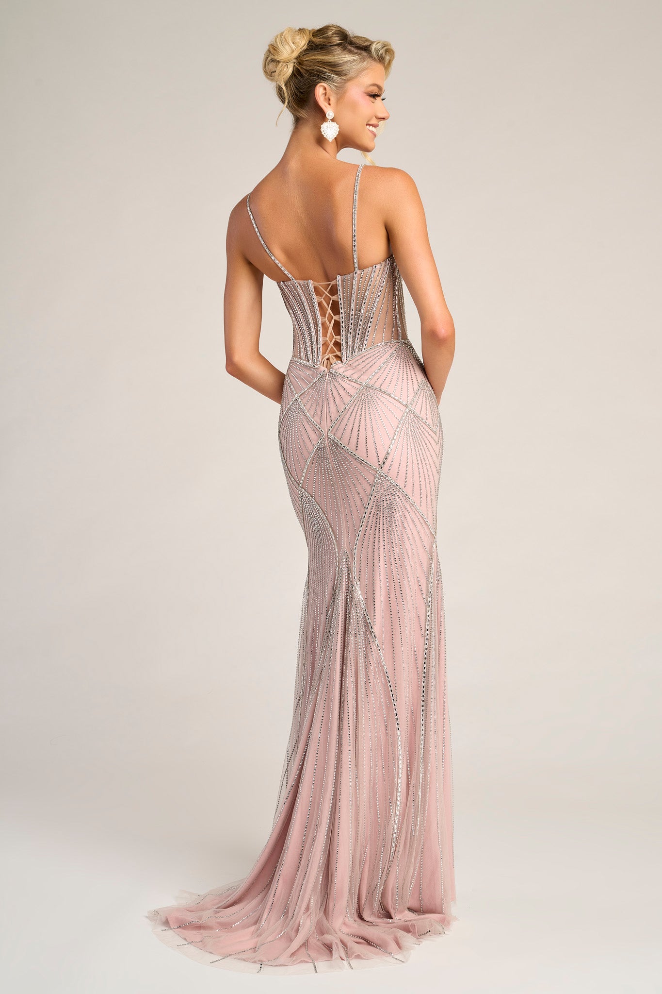 Portia & Scarlett Fitted Illusion Bodice Prom Dress PS26263