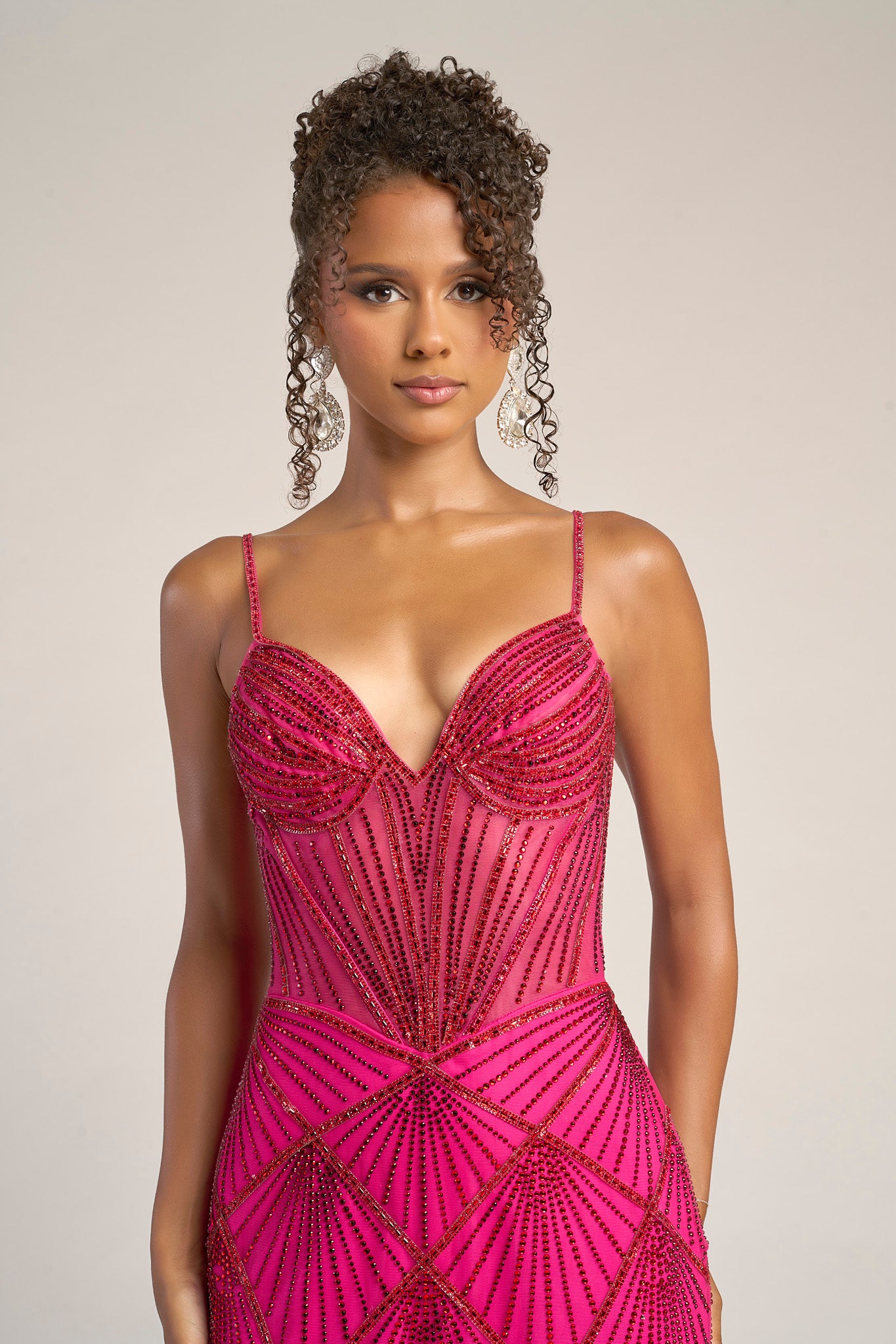 Portia & Scarlett Fitted Illusion Bodice Prom Dress PS26263