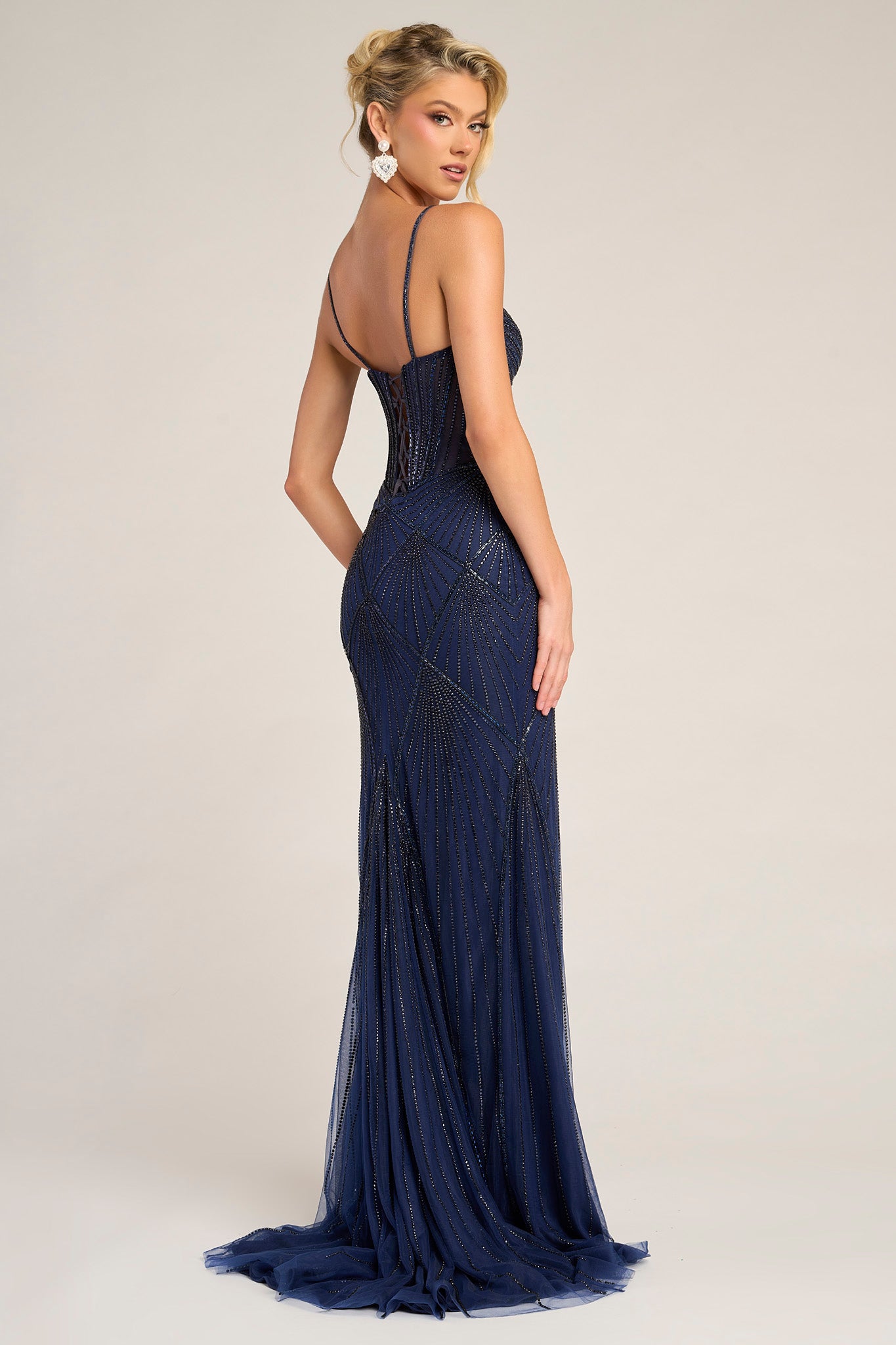 Portia & Scarlett Fitted Illusion Bodice Prom Dress PS26263