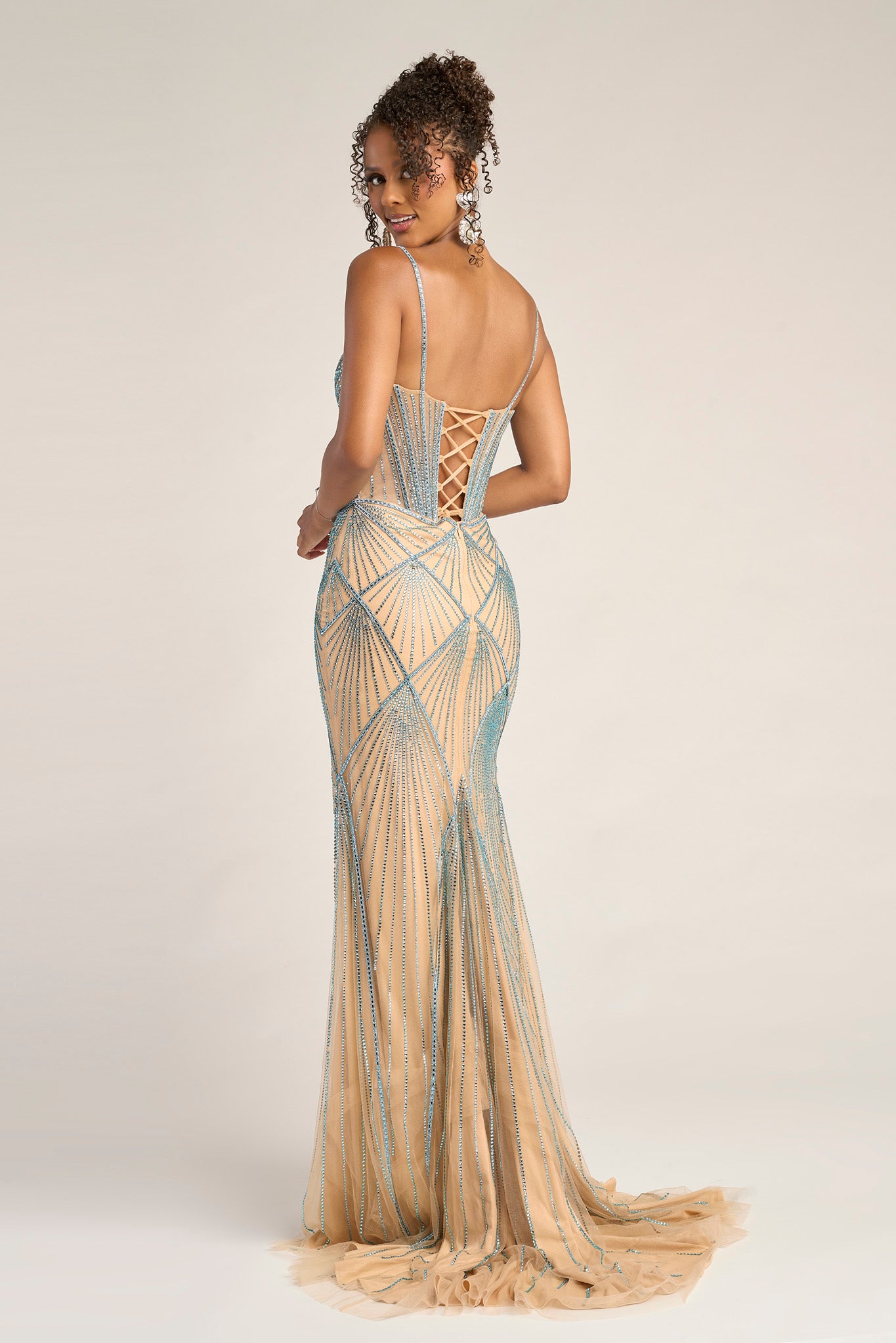 Portia & Scarlett Fitted Illusion Bodice Prom Dress PS26263