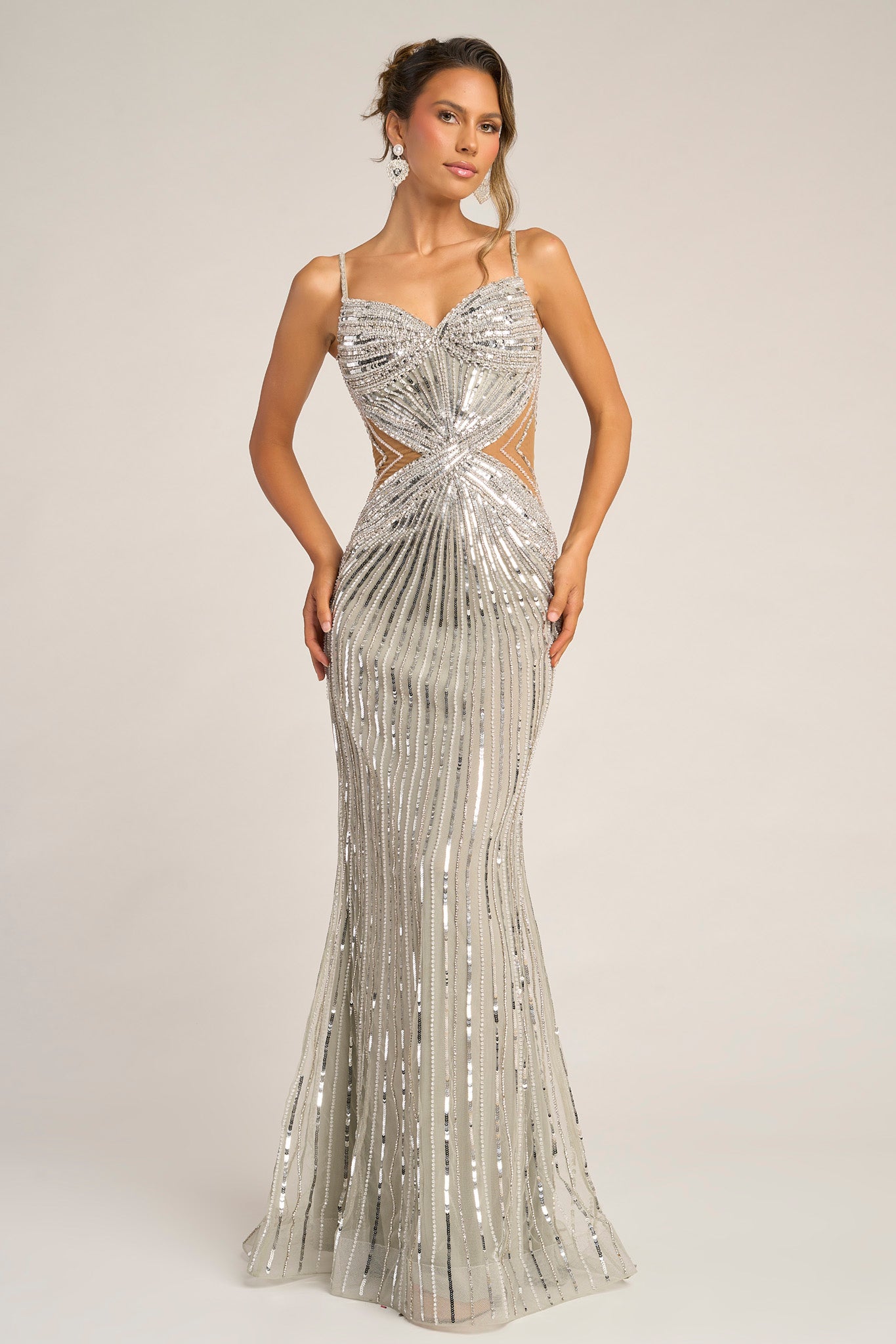 Portia and Scarlett Beaded Illusion Prom Dress PS26405C