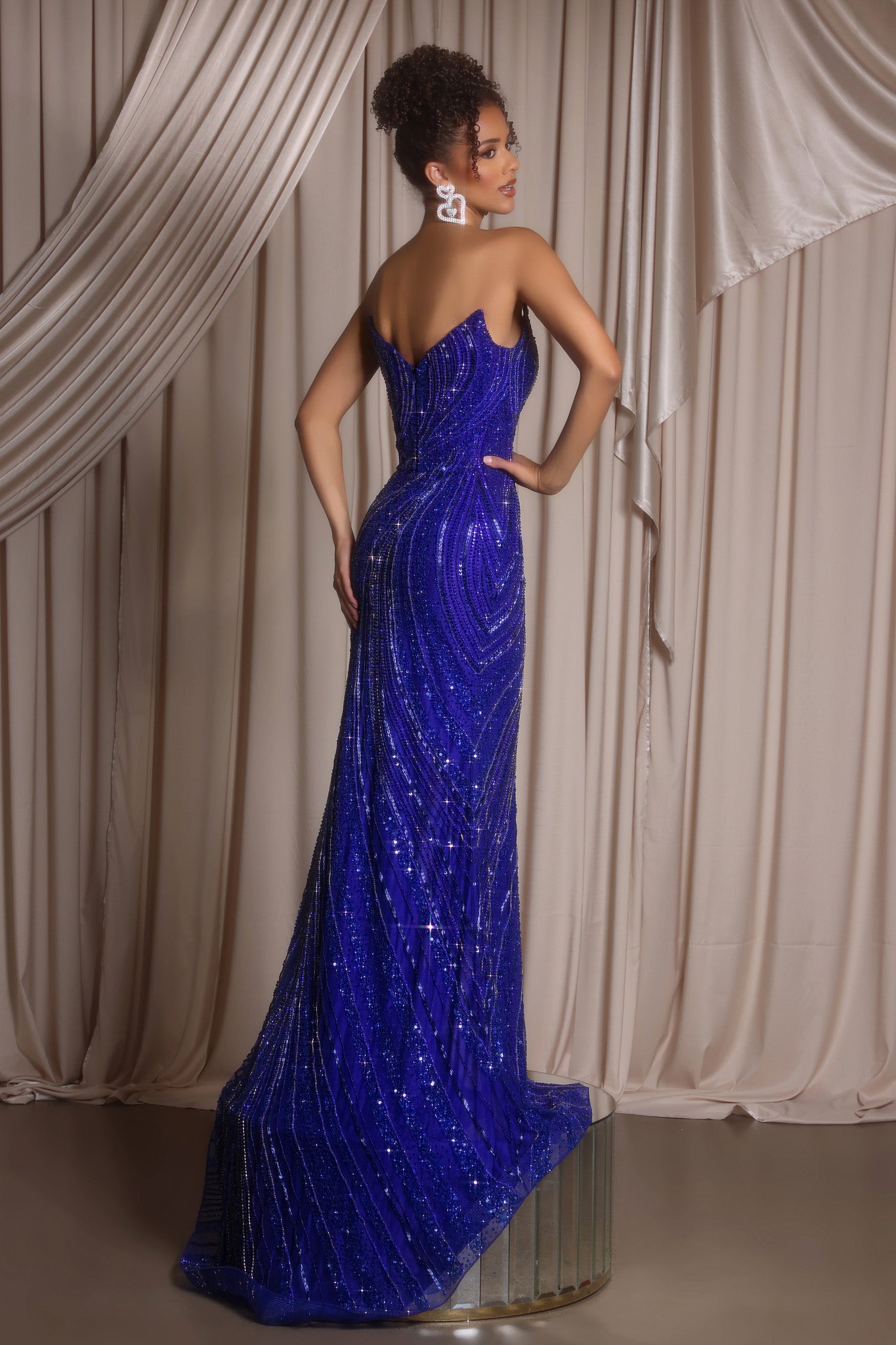 Portia and Scarlett Beaded Strapless Prom Dress PS26412C