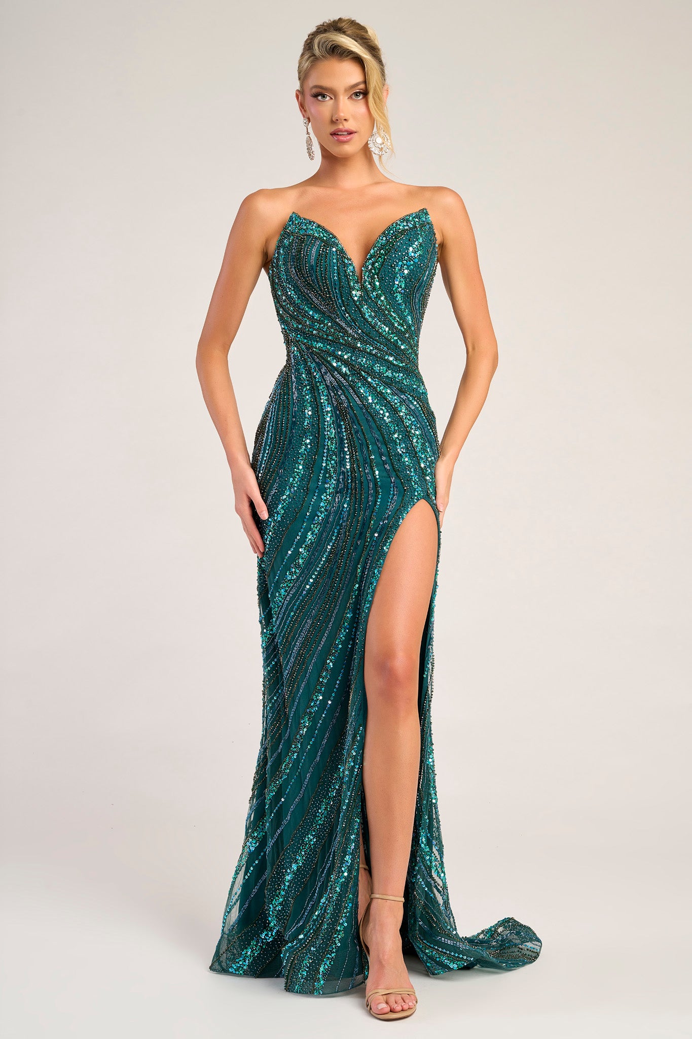 Portia and Scarlett Beaded Strapless Prom Dress PS26412C