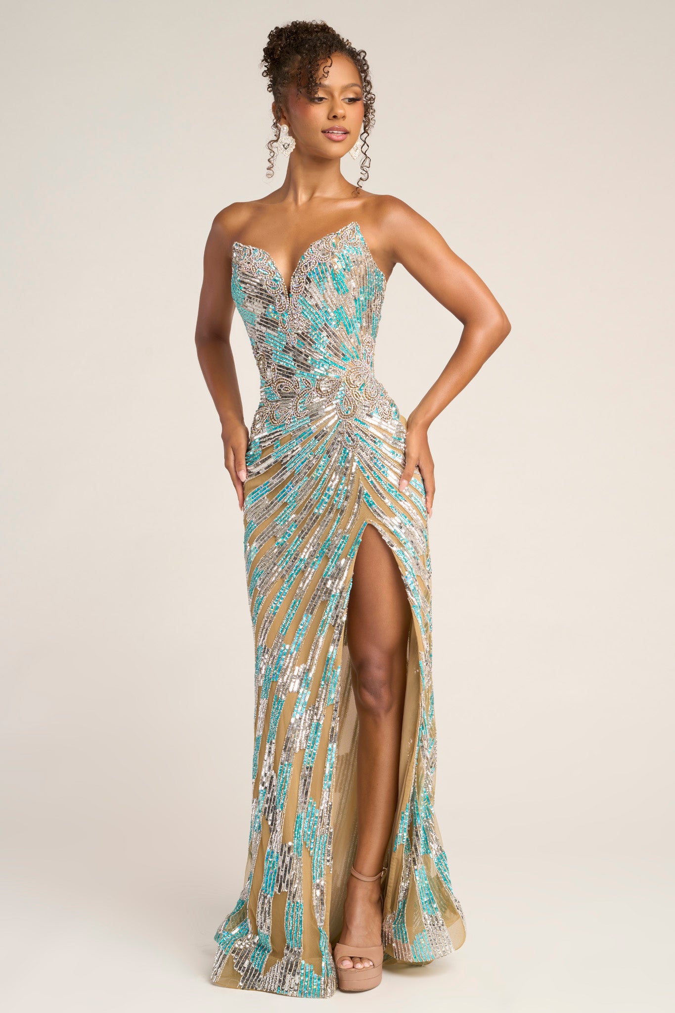 Portia and Scarlett Strapless Prom Dress PS26413C