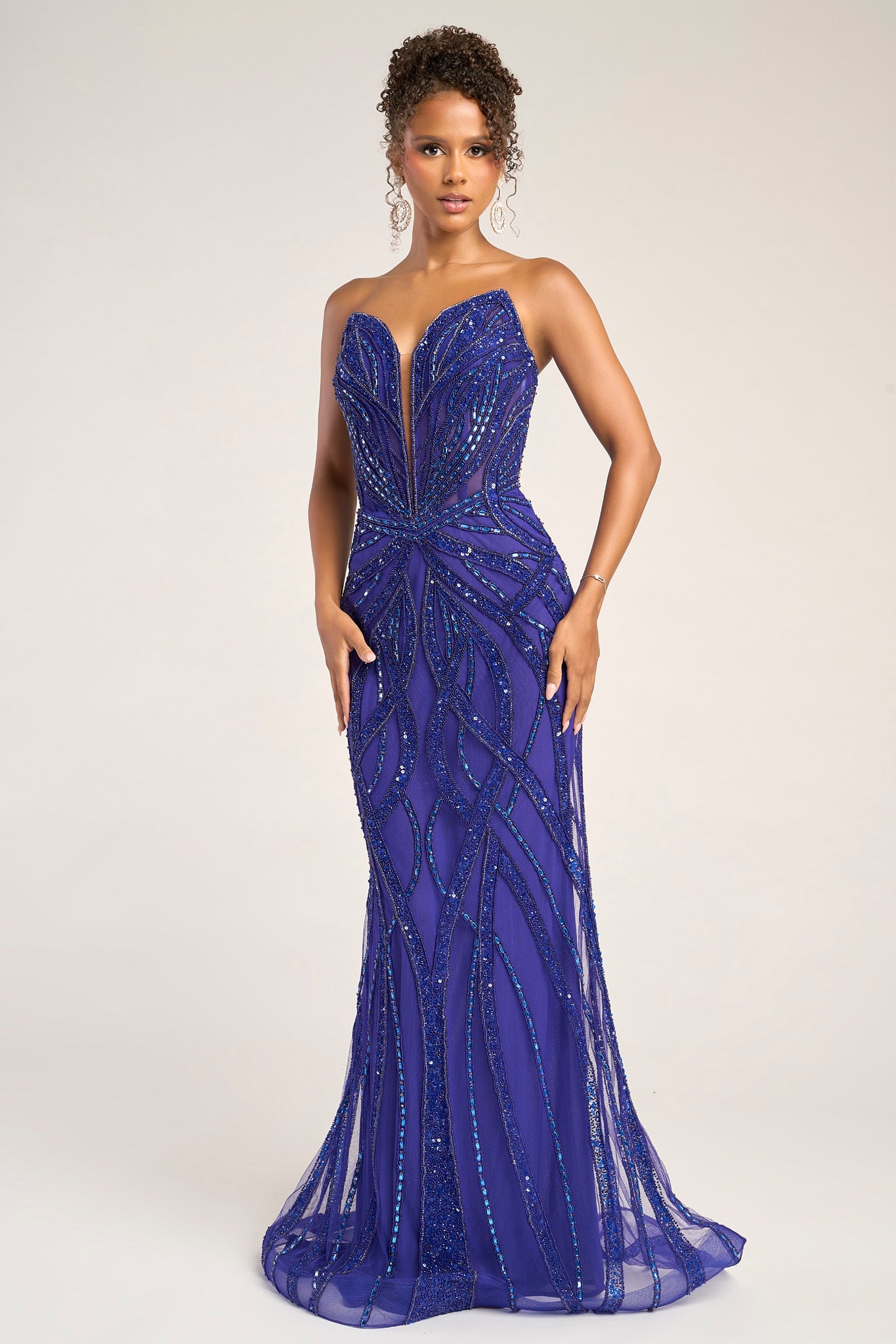 Portia and Scarlett Embellished Strapless Prom Dress PS26423C
