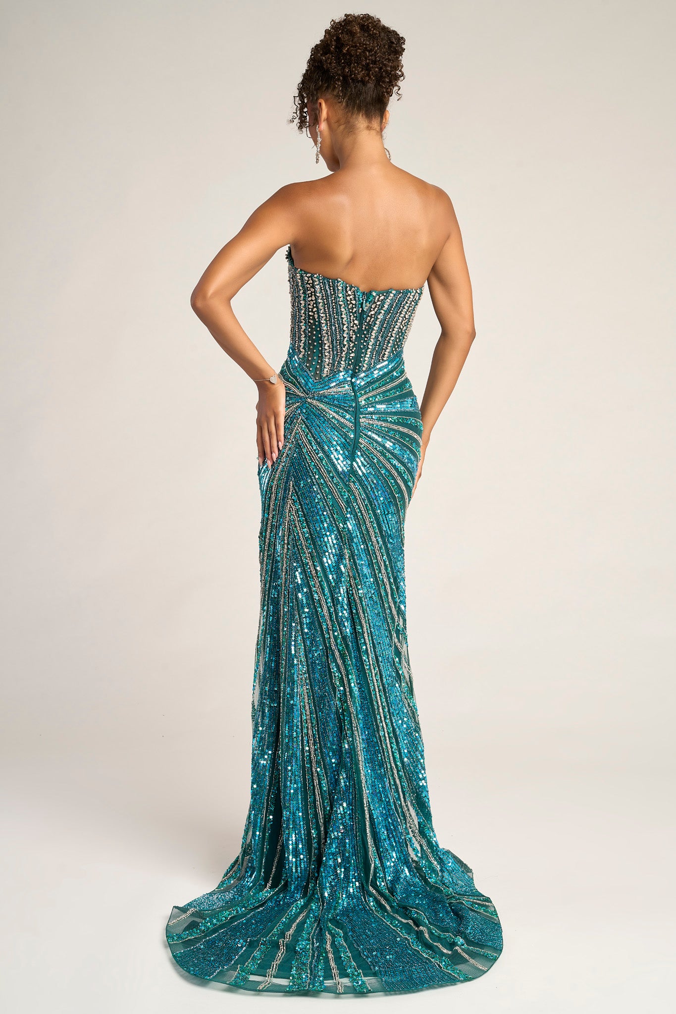 Portia and Scarlett Strapless Cateye Prom Dress PS26431C