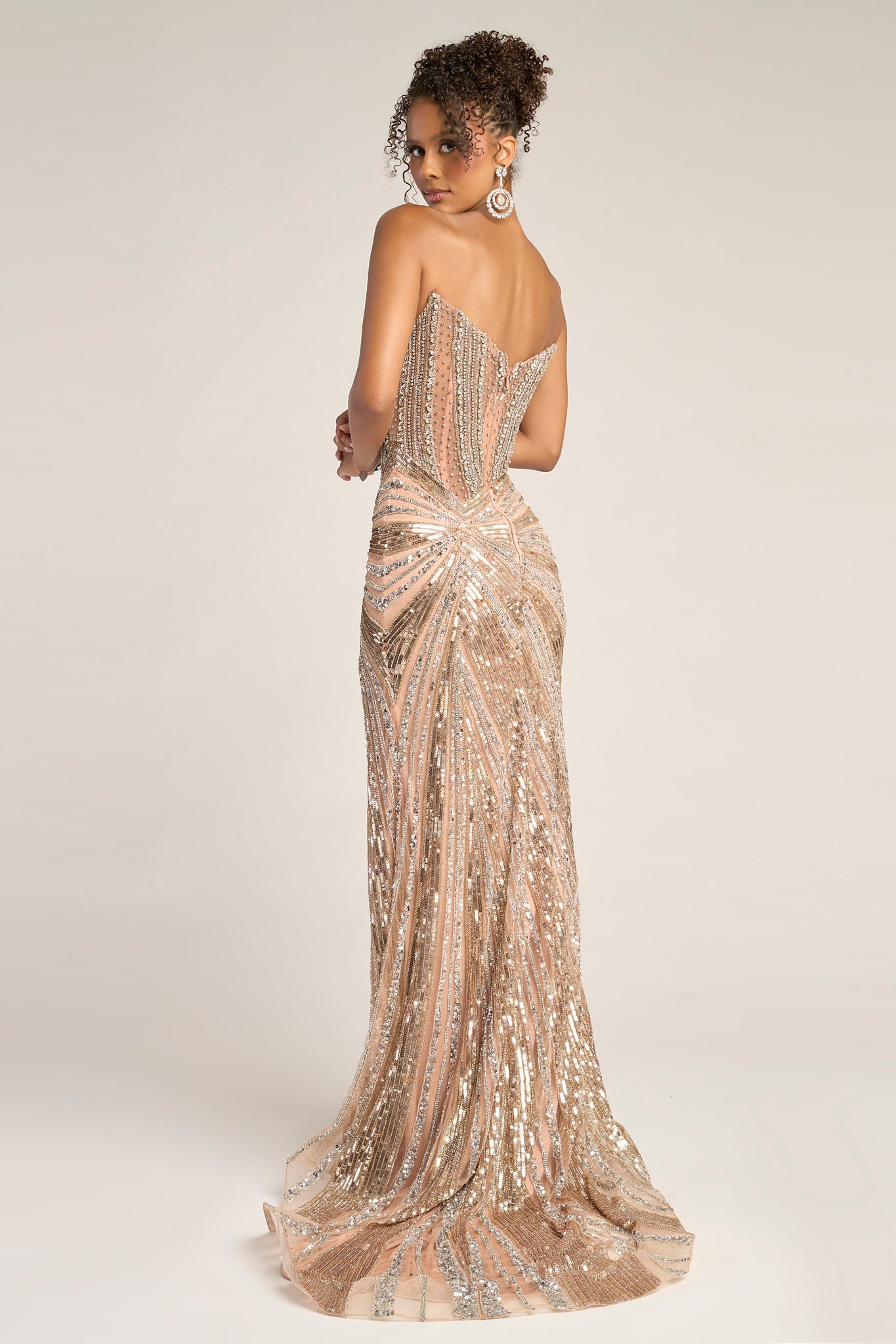 Portia and Scarlett Strapless Cateye Prom Dress PS26431C