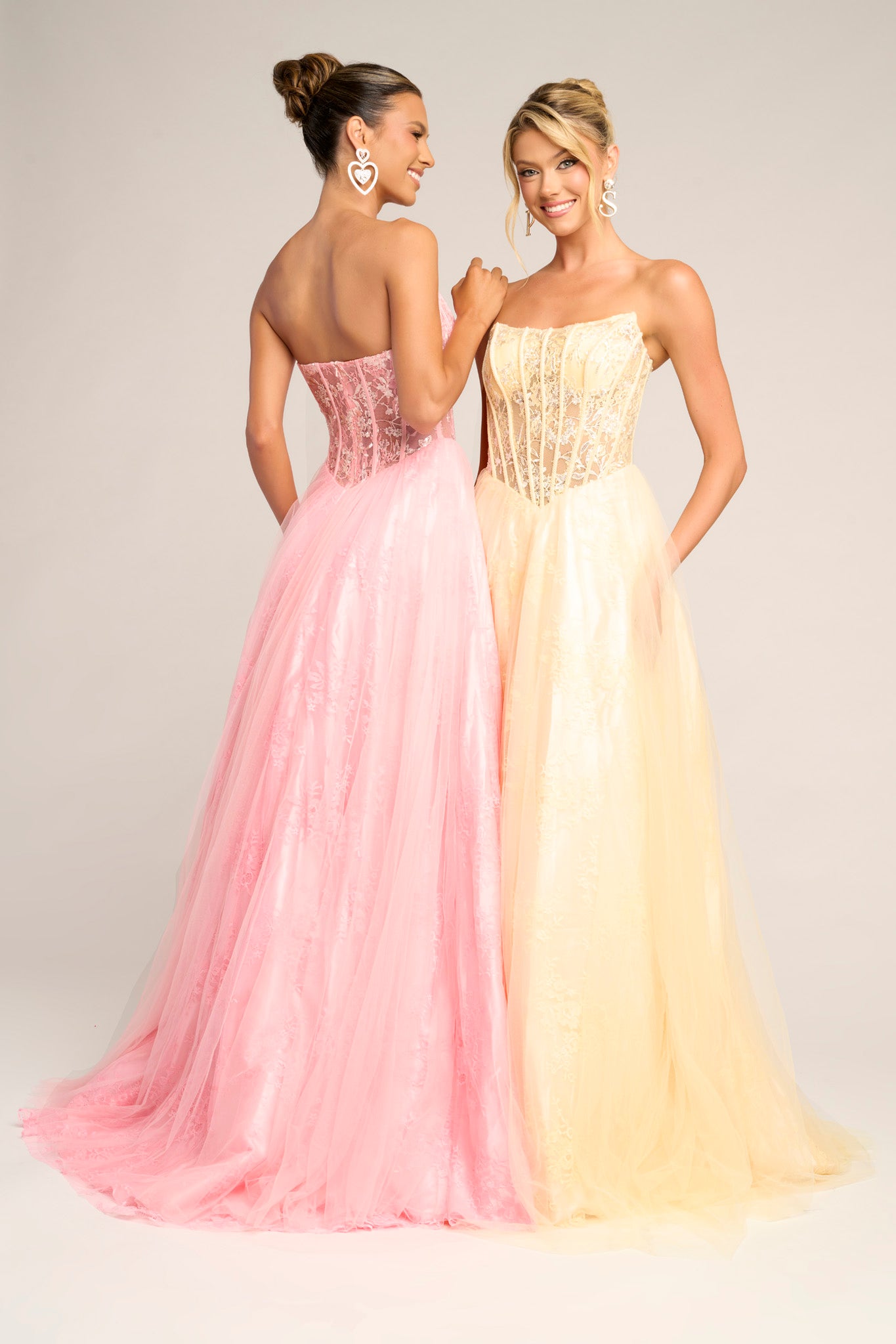 Portia and Scarlett Strapless A-Line Tulle Prom Dress XO023
