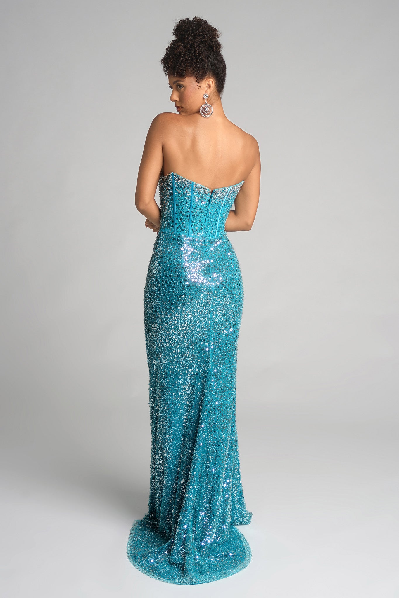 Portia and Scarlett Off-Shoulder Beaded Prom Dress XO054