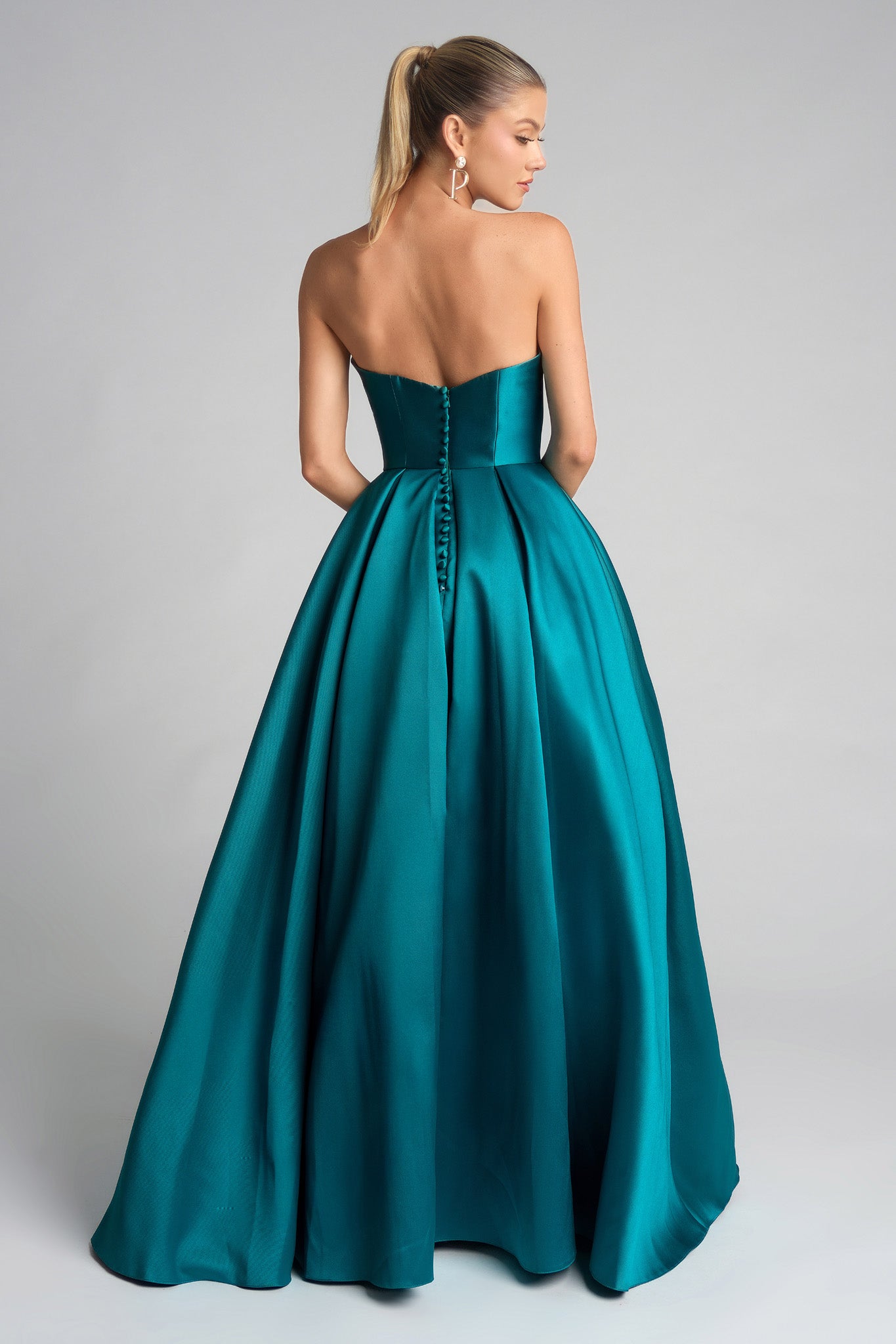 Portia and Scarlett Strapless A-Line Satin Prom Dress XO110