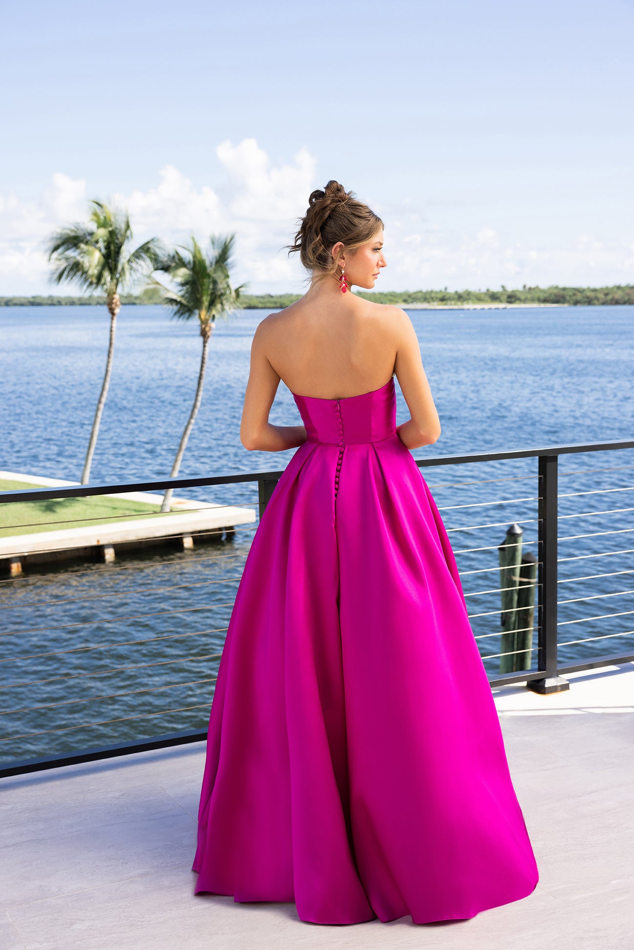 Portia and Scarlett Strapless A-Line Satin Prom Dress XO110