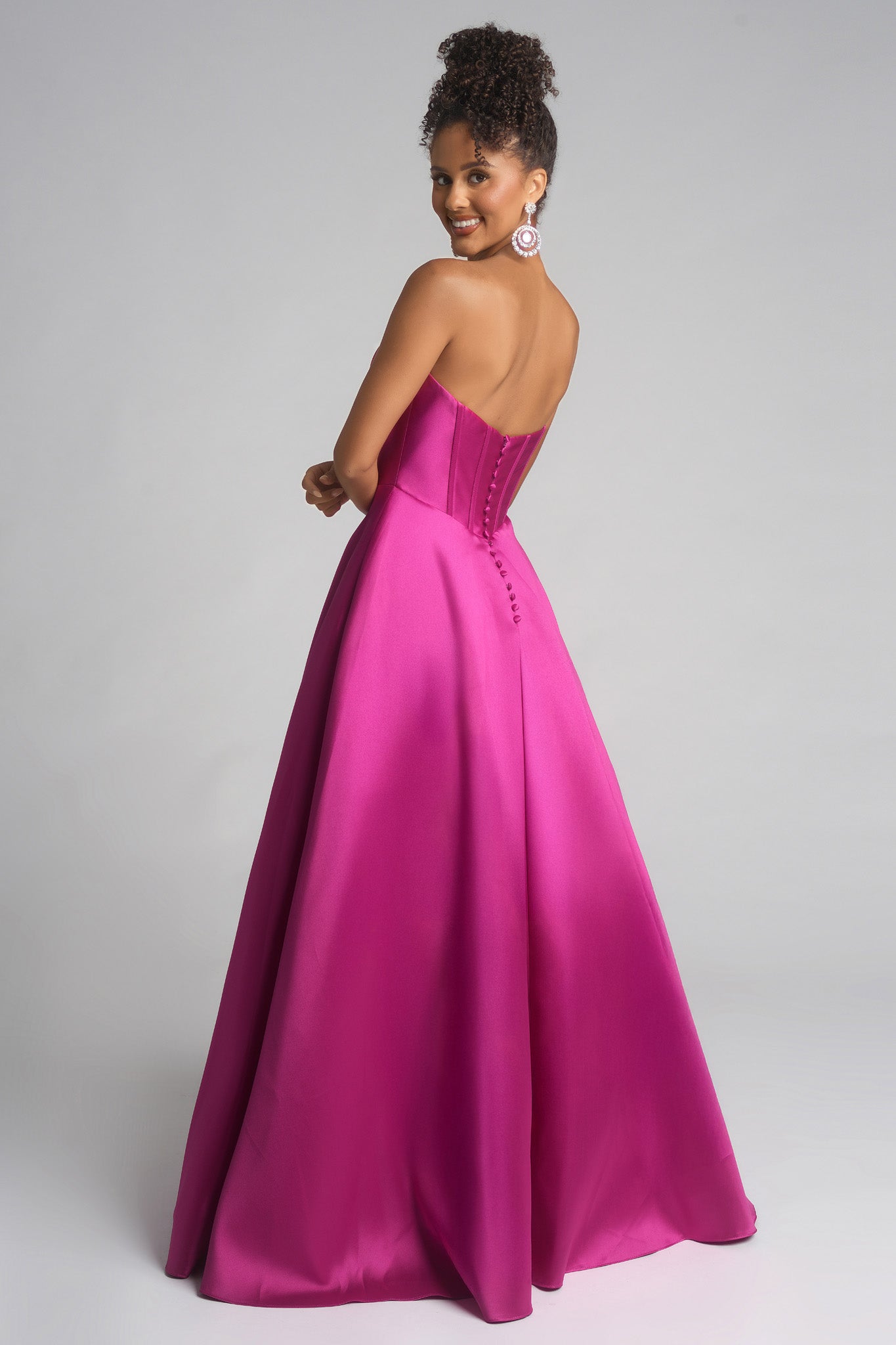 Portia and Scarlett Strapless Satin Ball Gown Prom Dress XO124