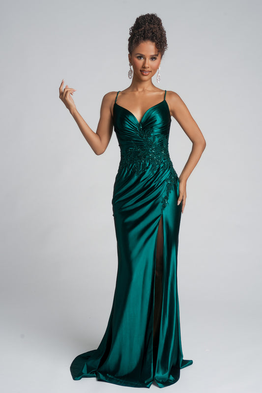 Portia and Scarlett Strapless Corset Beaded Prom Dress XO136