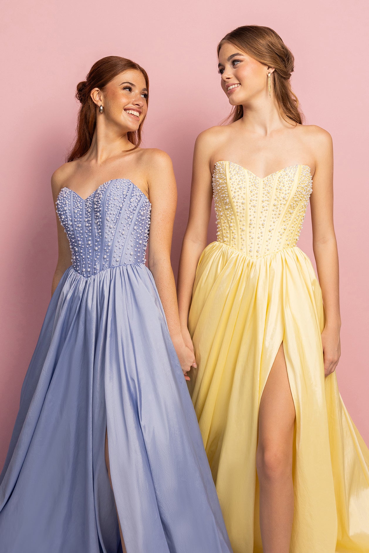 Portia and Scarlett Strapless A-Line Beaded Prom Dress XO178