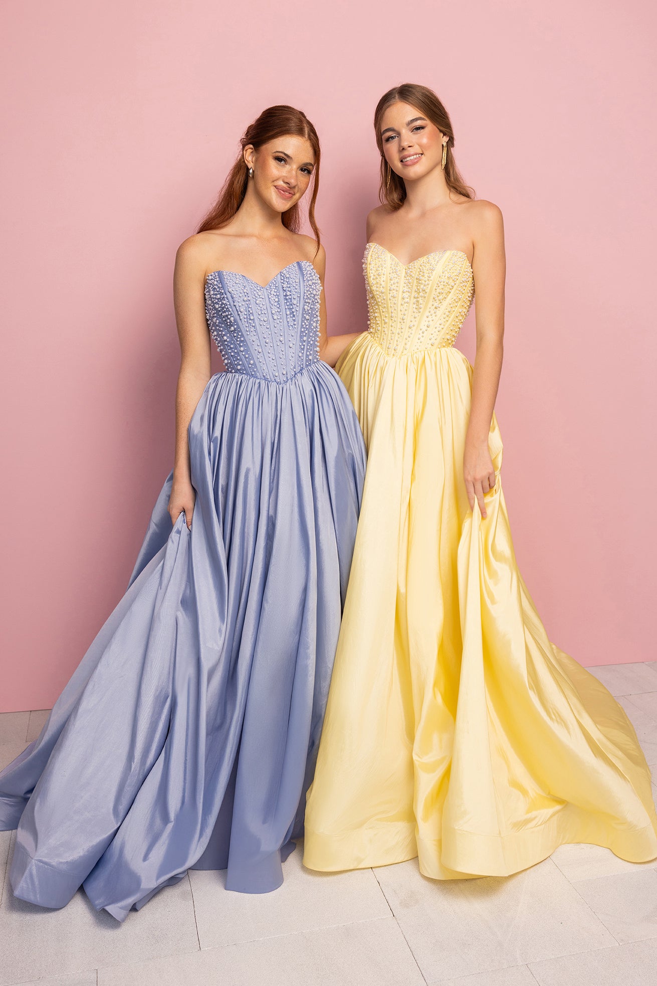 Portia and Scarlett Strapless A-Line Beaded Prom Dress XO178