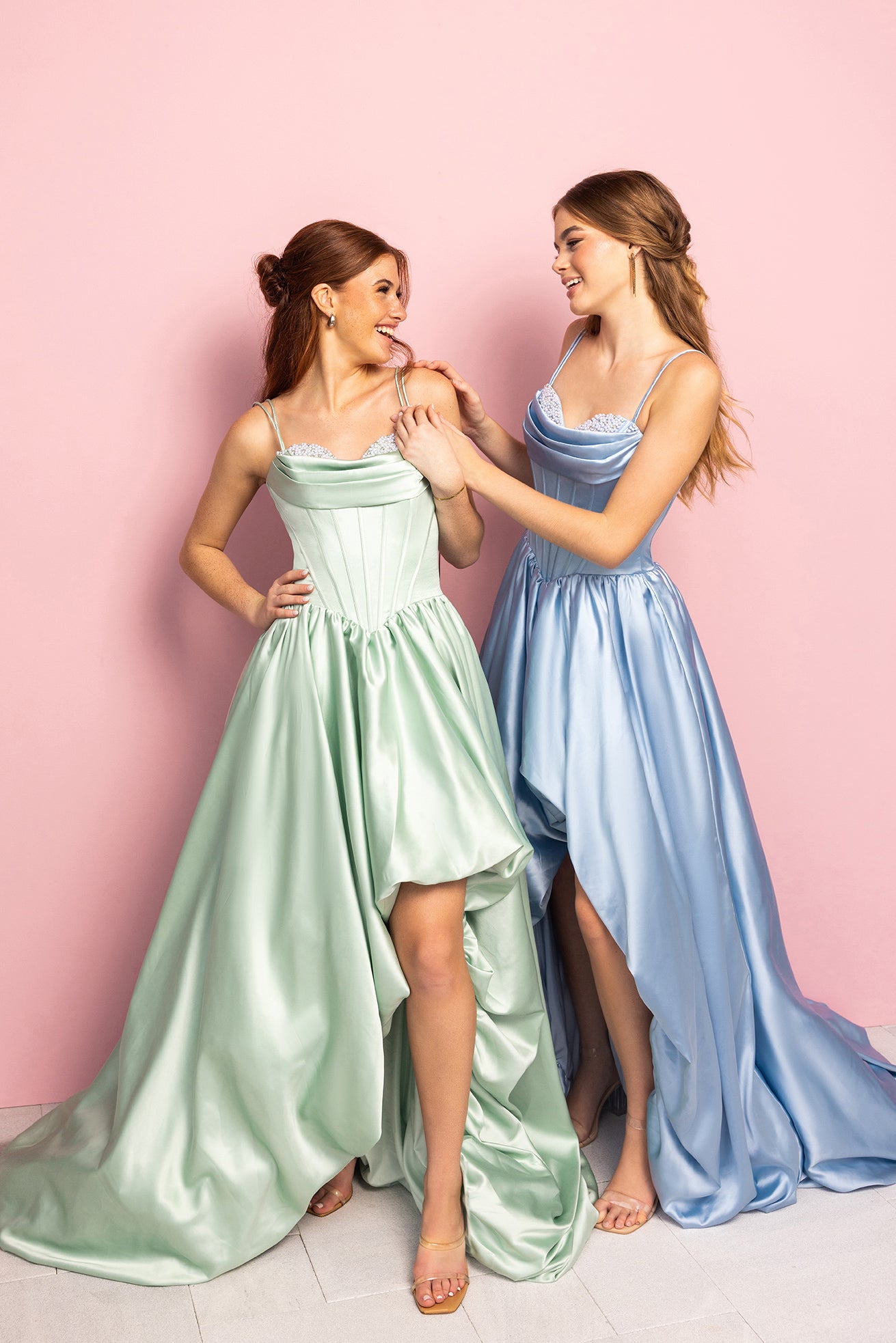 Portia and Scarlett Corset High-Low Prom Dress XO182