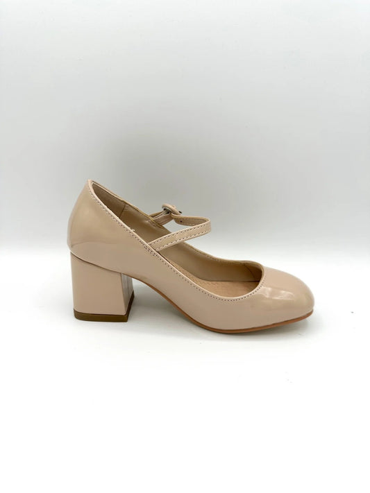 Mary Jane Heel - Cashew