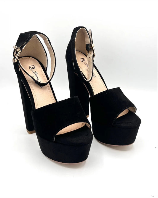 Platform Chunky Heel - Onyx