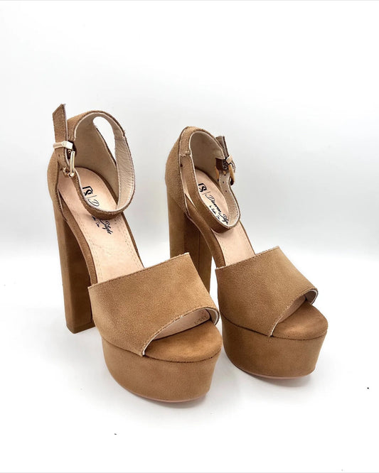 Platform Chunky Heel - Oatmeal