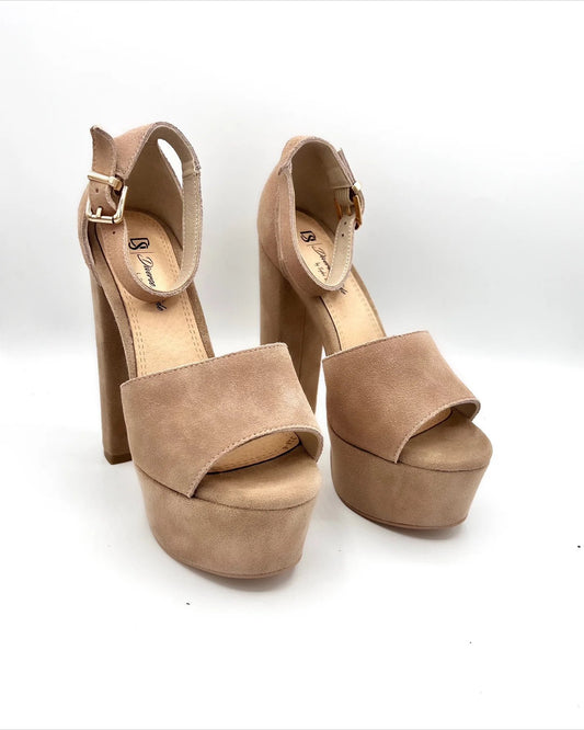 Platform Chunky Heel - Cashew